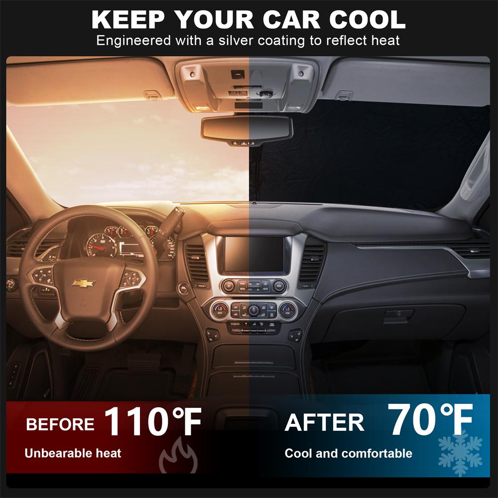 For Chevy Tahoe 2015 2016 2017 2018 2019 2020 Car Windshield Sun Shade Reflective UV Shield Cover Visor Protect Car Accessories