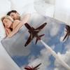 red arrows just taking off Throw Blanket for winter Flannel Fabric Soft Beds Cute Plaid Blankets