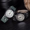 Modische Herren-Quarzuhr mit arabischem Zifferblatt, lässiges Lederarmband, Herren-Kalender-Sportuhren