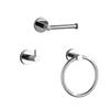 Stainless Steel Tissue Holder with Round Base - Hygienic Towel Ring & Toilet Paper Holder for Bathroom
