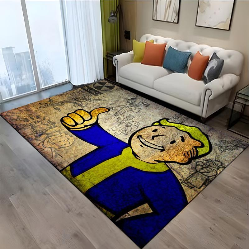 15 Size Game Vault-Boy Pattern Rug for Living Room Bathroom Mat Creative Door Mat Bedroom Home Decor Rug Decoration Maison