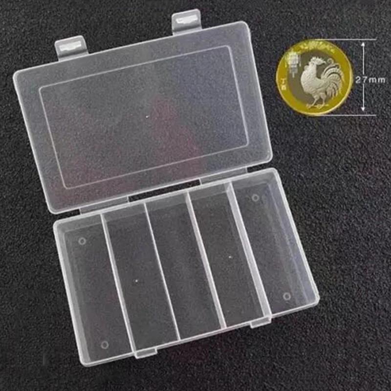 Plastic Jewelry Boxes Storage Case Plastic Tool Box Clear Round Coin Cases Capsules Container Holder Organizer Storage Wholesale