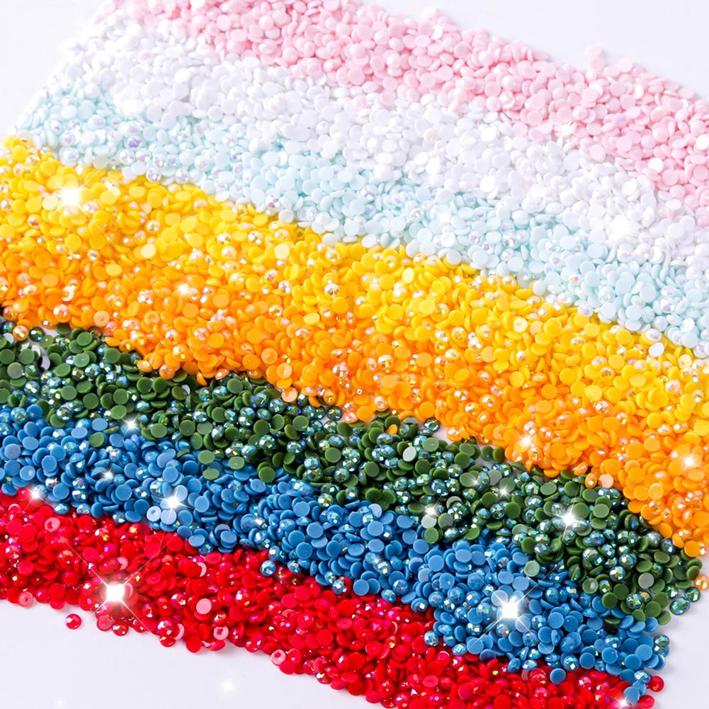 10000Pcs Round Resin Diamond 20 Colors DIY Diamond Painting Beads Round Diamond Art Kit 5D Resin Diamond for Adults