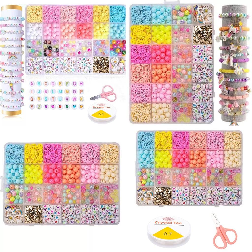 Jewelry Bead Making Kit Acrylic Plastic Materials Creative Crafts Children Gift