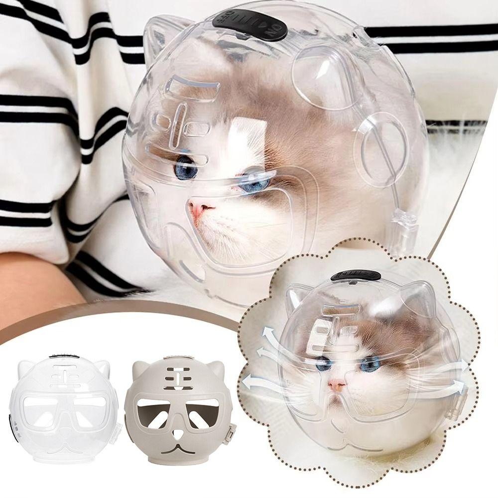 Transparente Atmungsaktive Katzenmaulkorb Anti-Lecken Anti-Biss Katzenmaulkorb Schützende Raumhaube Anti-Kratzer Katzenpflege Zubehör