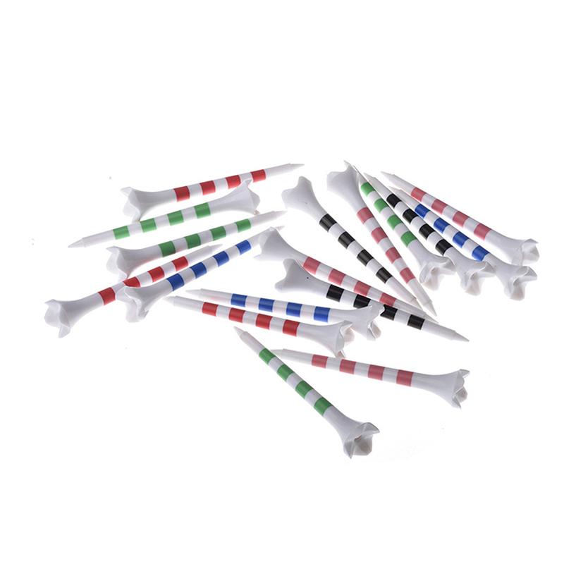 20 Stück Golf-Tees Ständer Druckskala Unzerbrechlich Reduziert Reibung Golf-Tees Kunststoff Seiten-Spin 5 Zinken Tee Golfzubehör