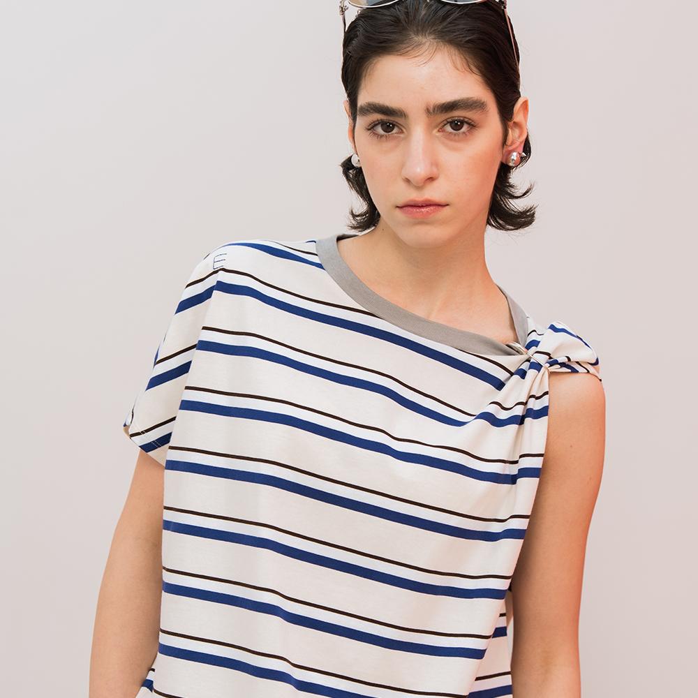 EDENIK Asymmetrical Sleeveless T-Shirt_Blue