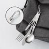 Stainless Steel Portable Outdoor Camping Multi-functional Combination Cutlery Knife and Fork Set Fan Fork and Spoon