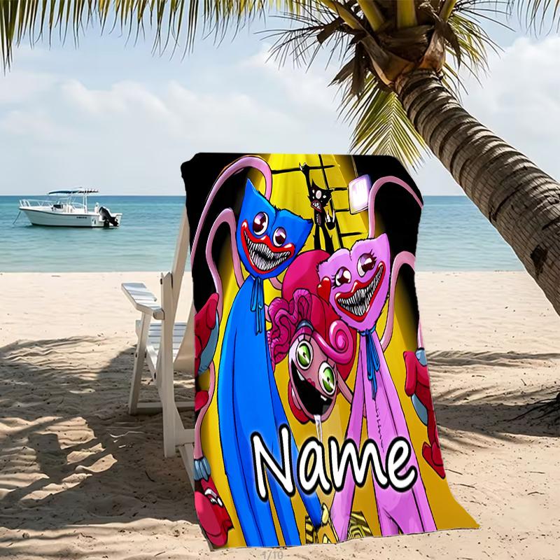 Customizable personalized beach towels Poppy Playtime themed designs.Suitable for the beach, yoga, sports;ideal as beach accessories
