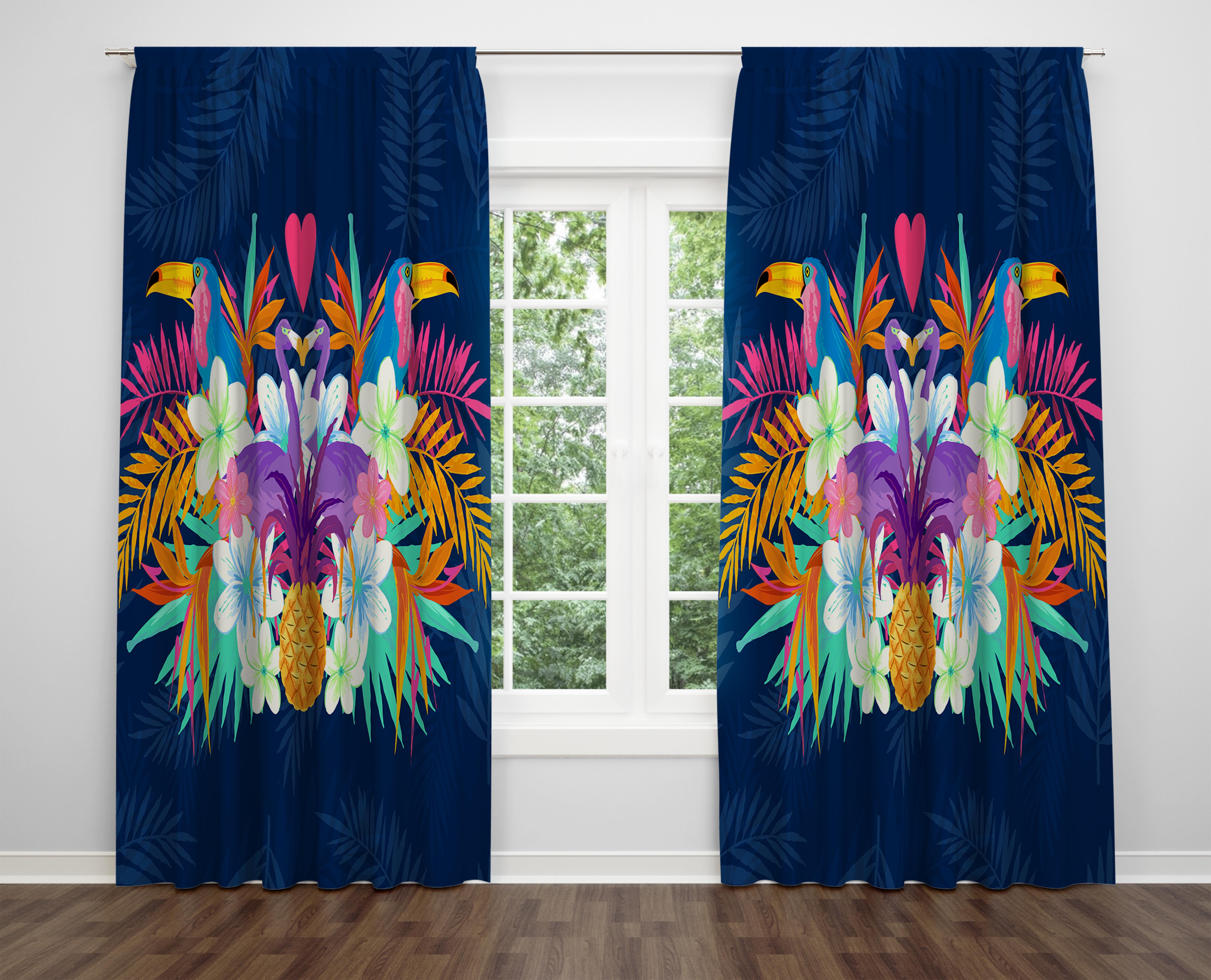 

Декоративний дизайн, високоякісна бавовняна тканина, ви можете вибрати одну або подвійну фіранку з крила 1 piece різнокольоровий