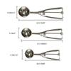Stainless Steel Ice Cream Scoop Digging Spoon With Spring Handle Ice Cube Mold Fruit Scoop Ice Tray Mold Kitchen Accessories