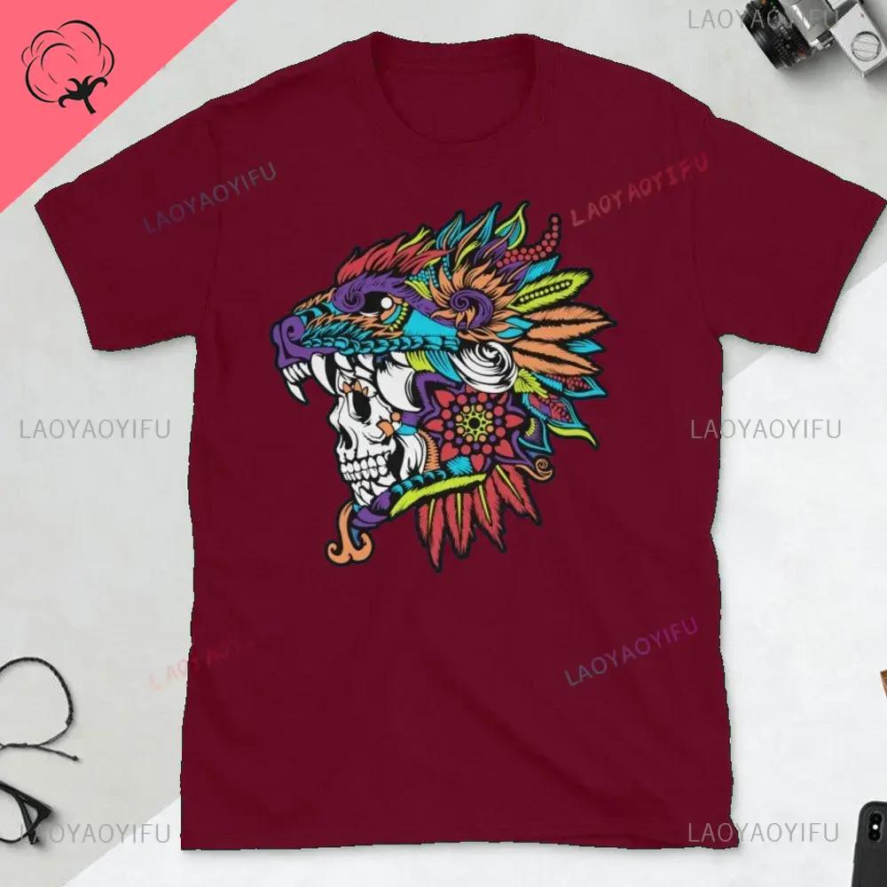 Tlaloc Quetzalcoatl Aztéčtí Bohové Starověcí Bohové Mexické Tričko Pánské Aztécké Tričko Aztécký Potisk Trička z Mexika Mexické Oblečení Muži