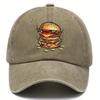 Men's Hamburger Printed Baseball Hat Outdoor Sports Beach and Casual Wear Father's Day Gift