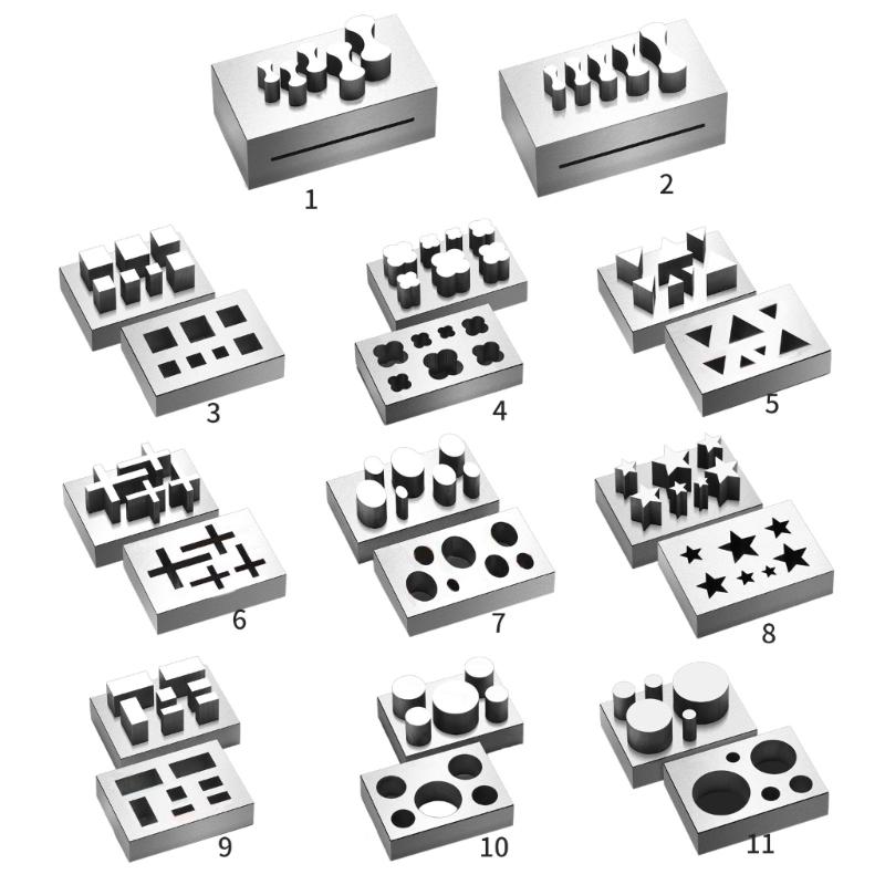 Professional Steel Mold Punch Set Jewelry Clasps Making Molds Necklace Lock Crafting Tool Steel Texture for Jewelry