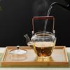 Pokaro Tea Chrysanthemum Crest Glass Full Suitable for Black Green Fruit and Loose Leaf 550ml Heat-Resistant Teapot, Hand-Held, Capacity,