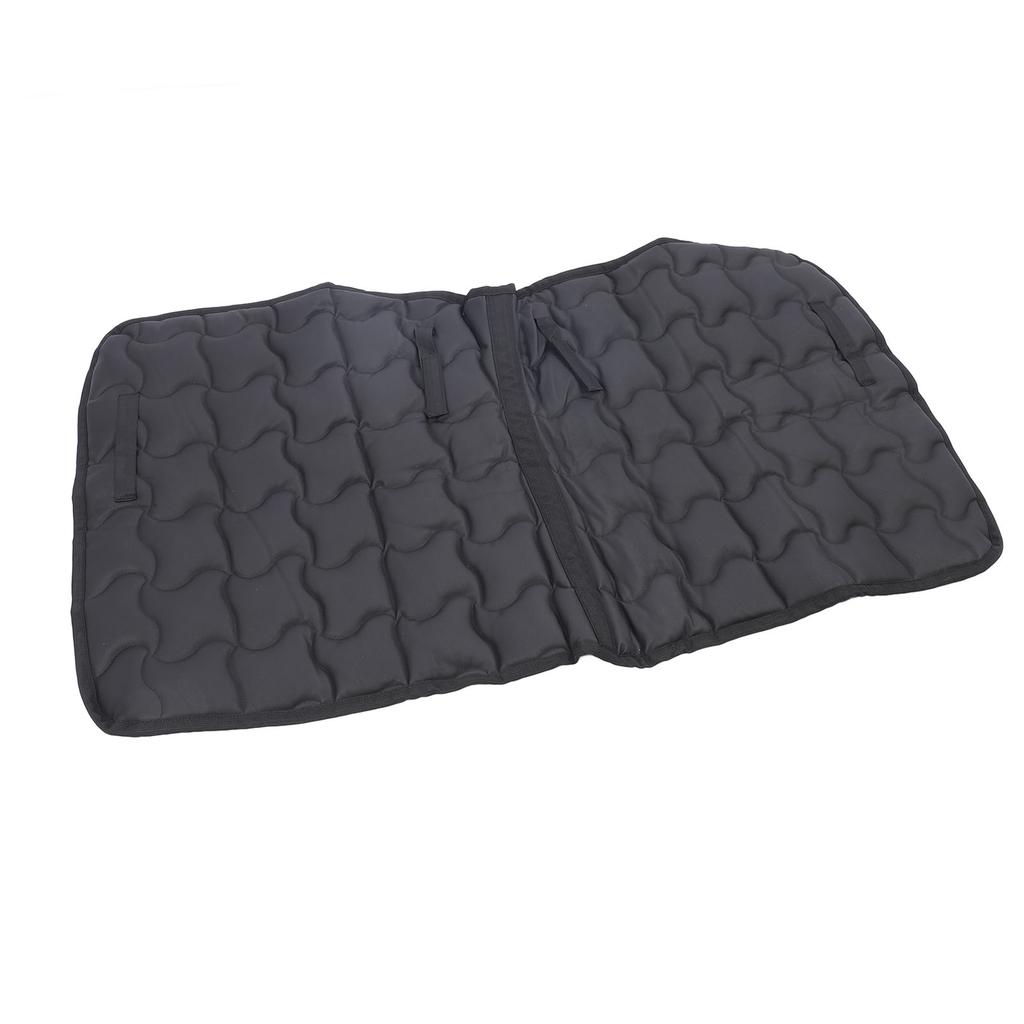 Horse Saddle Pad Breathable Abrasion Proof PU Leather Horse Saddle Cloth Riding Equipment Black