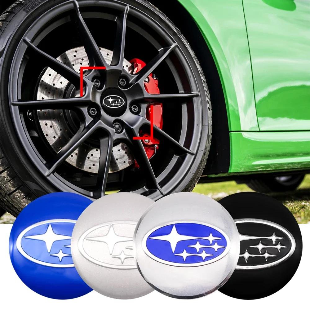 Pro Subaru Outback WRX STI Forester Impreza Legacy Levorg 4ks 56mm Středové krytky kol auta Znaky Nálepky