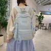 Schoolbag Simple Solid Color Backpack New Large-capacity Student Schoolbag Lightweight Multi-layer Make-up Backpack College Student Computer Bag