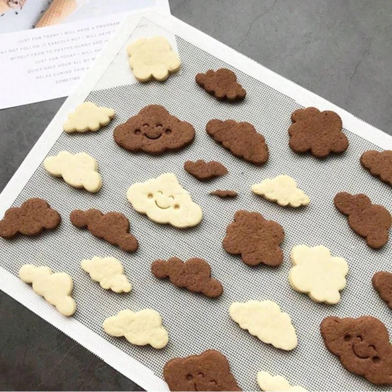 5PCS/set Cloud Cake Mold Set Durable Plastic Fondant Cutter for Cakes Cookies Biscuits Chocolates Sugarcraft Stamp Plunger Mold
