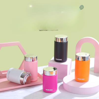 Taza Termo de Acero Inoxidable de Alta Apariencia Horizontal Doble Vacío Mini Taza de Bolsillo Portátil para Exterior Taza Acompañante