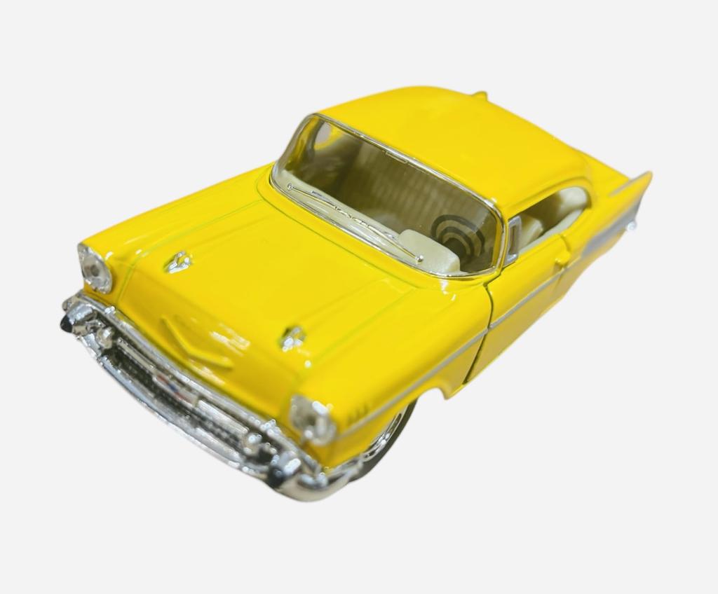 Kinsmart Chevrolet Bel Air Yellow Scale Diecast Car KT5313 (1957) 1/40