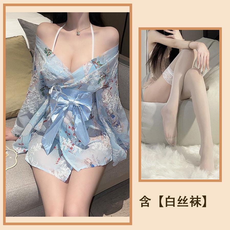Erotic Underwear Large Size Japanese Kimono Suit Small Breasts Sexy Temptation Flirting Hot Bed Passion Uniform
