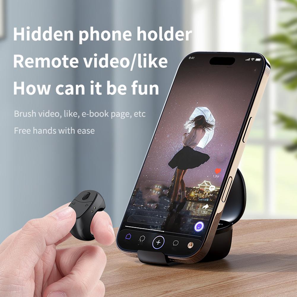 Intelligent Roller Fingertip Ring Wireless Bluetooth Remote Control Selfie Button Video Page Turner Scroller for iPhone Android