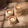 1 Stück/3 Stück - Holz-Teelichthalter, geeignet zur Dekoration von Holzbalkonkästen in der Mitte von Hochzeits- und Geburtstagstischen