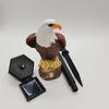 1PCS Solar Eagle Garden Lights Outdoor Solar Bald Eagle Figurines Decorative Stake Light Garden Eagle Animal Bird Decor Yard Lawn Pathway Decoration