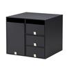 Plus Desk Organizer Small Item Storage Box Case Drawer Cosmetics Living Post Black S Size LP-304YS 85-130