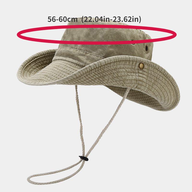 Kapelusz typu bucket z grubego dżinsu do polowania na dużą głowę dla mężczyzn kobiet kapelusz rybacki na podróże na zewnątrz wędkarstwo kowbojskie kapelusze kemping czapka przeciwsłoneczna Panama
