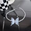 Butterfly Pearl Necklace, Short and Unique Collarbone Chain Collar, Simple and Elegant Necklace