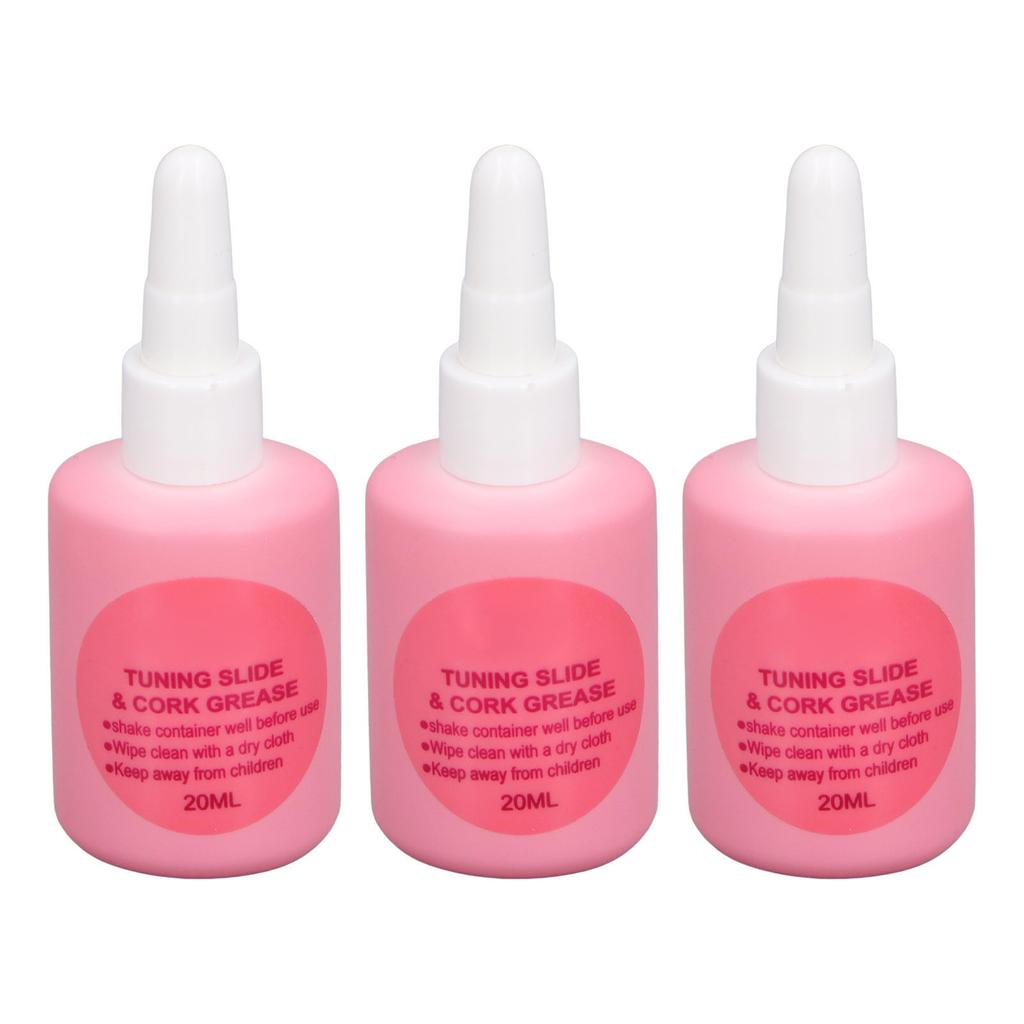 3Pcs Brass Instrument Lubricant Slide Grease Odorless Rustproof Trumpet Valve Oil 20ml