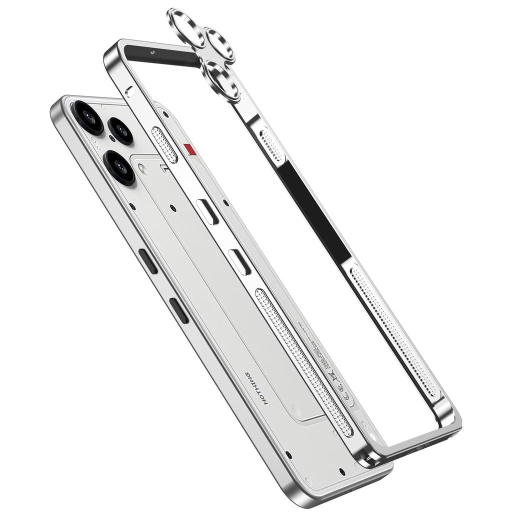 Nothing Phone 3 3A 3A Pro 3A Lite 4A Pro Ultra-Slim Metal Frame Case | with Seahorse Buckle & Independent Camera Lens Protector