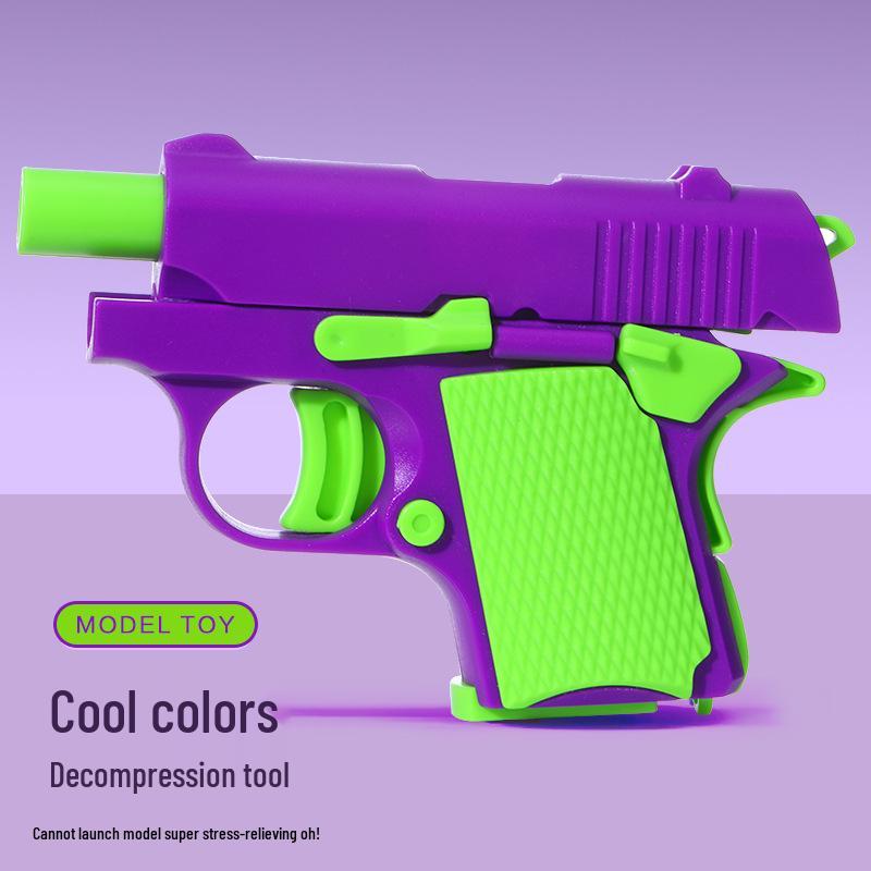 3D Printed TikTok-Style Radish Gun Toy: 1911 Cub Pistol for Decompression