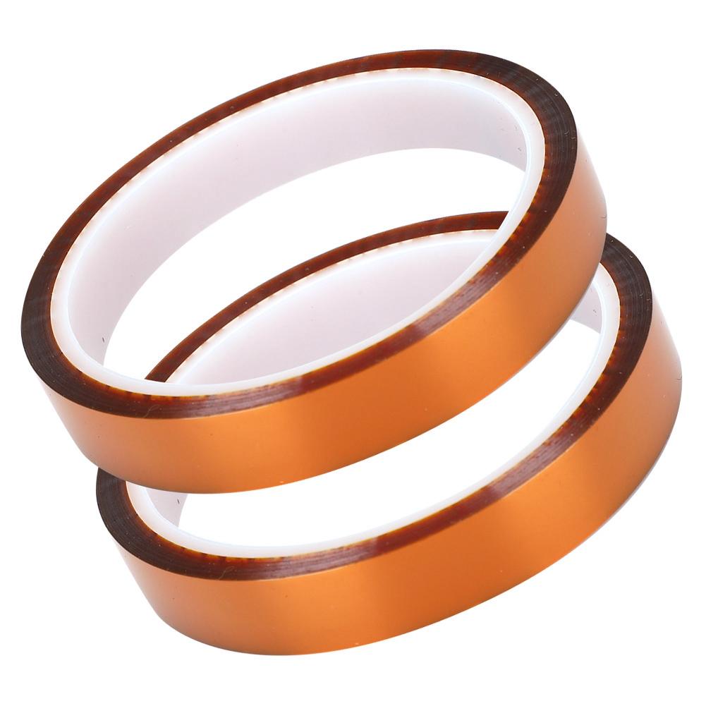 2PCS 33M High Temperature Resistant Adhesive Tape Polyimide Film Yellow Brown Accessory15mm