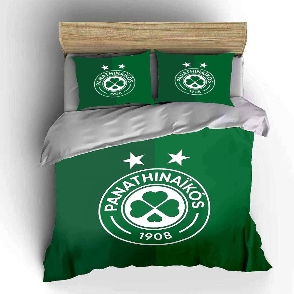 Set Biancheria da Letto Verde Panathinaikos Set Copripiumino Copripiumino Federe (1 * Copripiumino 2 * Federe, senza piumino)
