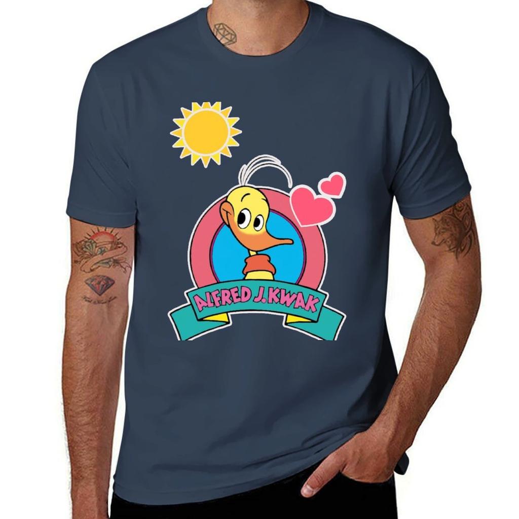 Alfred J Kwak The Lovable Duck Is Cheerful Tshirt Summer Fashion Casual Tee Shirt