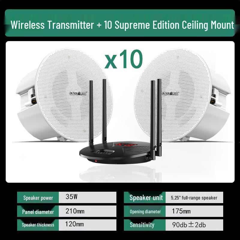 SAST Wireless Bluetooth Ceiling Speaker System CN Plug (adapter Included) (CN Version)