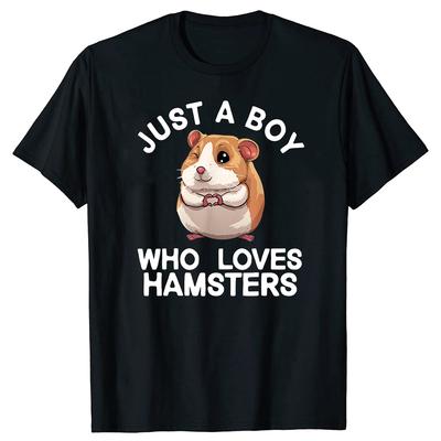 Lustiges Süßes Hamster Kunstliebhaber T-Shirt Sommer Herren Damen Kleidung Mode T-Shirts Baumwolle Kurzarm Übergroßes T-Shirt Tops
