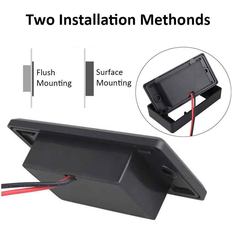 12V/24V USB-Ausgang 4.8A Dual-USB-Ladebuchse Wasserdichtes Autoladegerät-Panel mit Schalter für Auto Marine Boot Wohnmobil Bus LKW