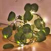 Christmas Wreath with Twinkling Fairy Lights Faux Olive Vine Garland Indoor Outdoor Holiday Decor for Fireplace Home