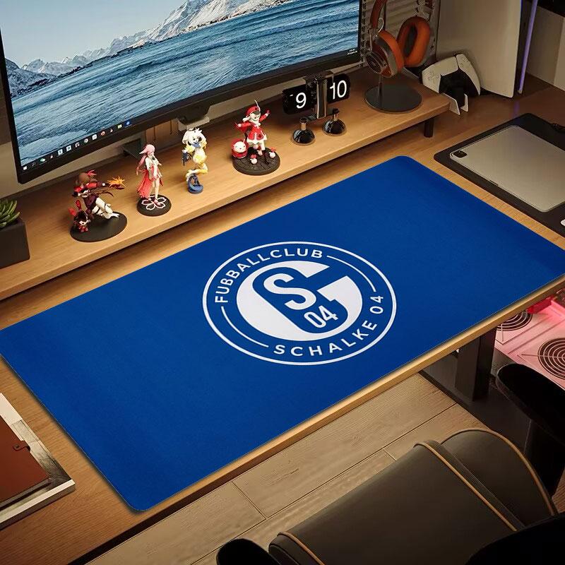 FC Schalke 04 Large Size Mouse Pad Large Gaming Table Cushion Non-slip Laptop Tablet Big Mousepad XXL Mat Mini PC Playmat With Lock Edge