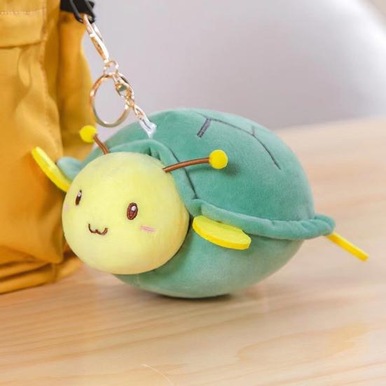 Turtle Bee Doll 2-in-1 Plush Toy Detachable Cartoon Turtle Shell Plushie Soft Stuffed Animal Pillow Creative Birthday Christmas for Kids