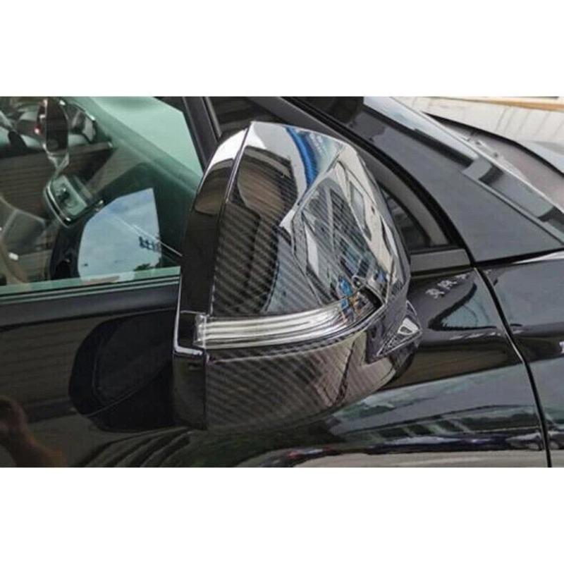 For Chevy Blazer -2024 Car Sticker Rearview Side Mirror Cover Wing Cap Exterior Door Rear View Case Trim Carbon Fiber Look