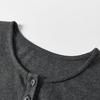 Women's Grey Knit Long Sleeve Tie-Waist Midi Dress
