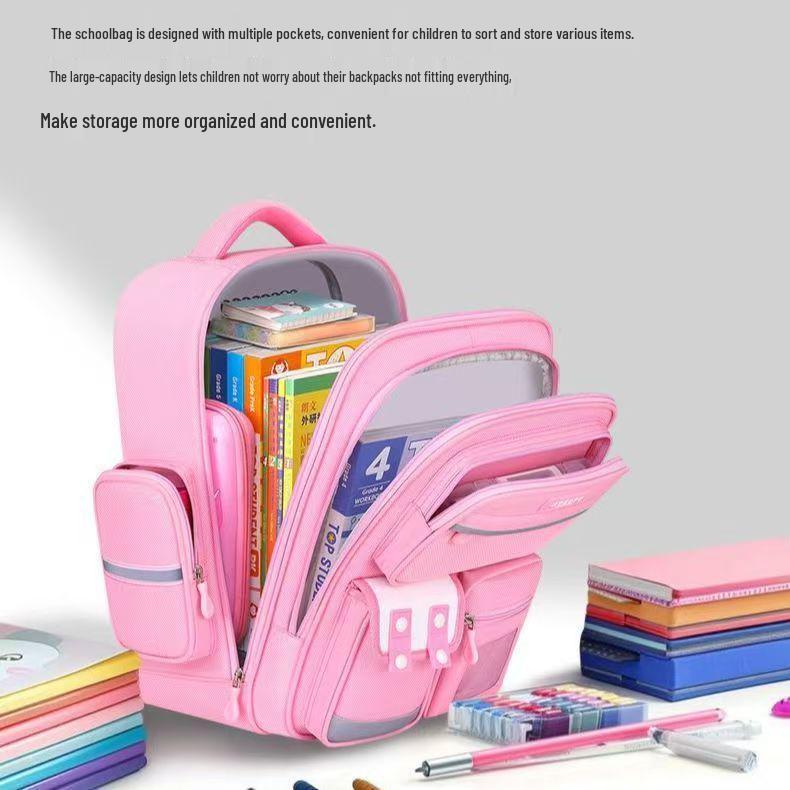 Kuromi Spine Protection Backpack for Grades 3-6 Girls