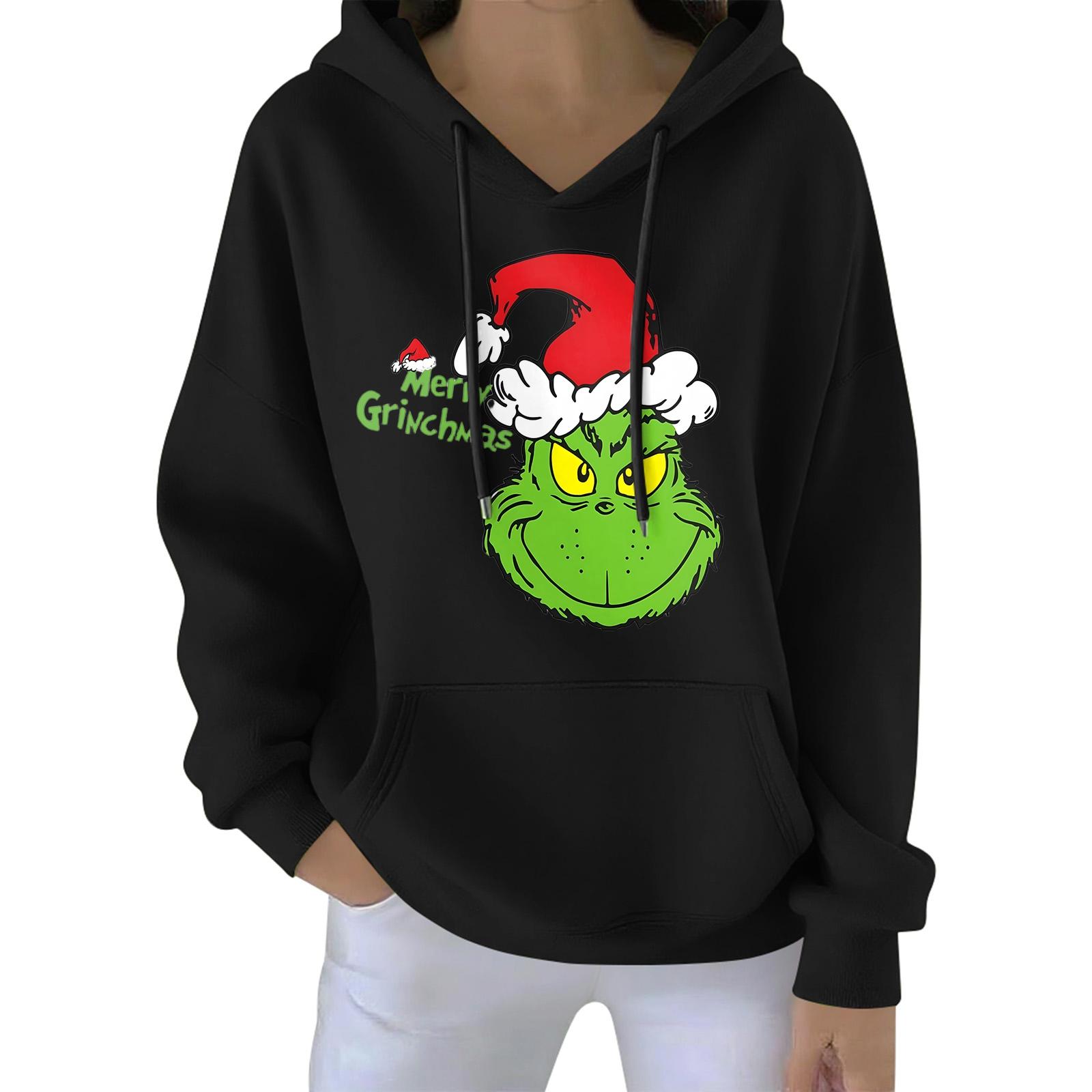 

Женская рождественская толстовка с капюшоном, смешная милая рождественская праздничная толстовка-пуловер XXXL