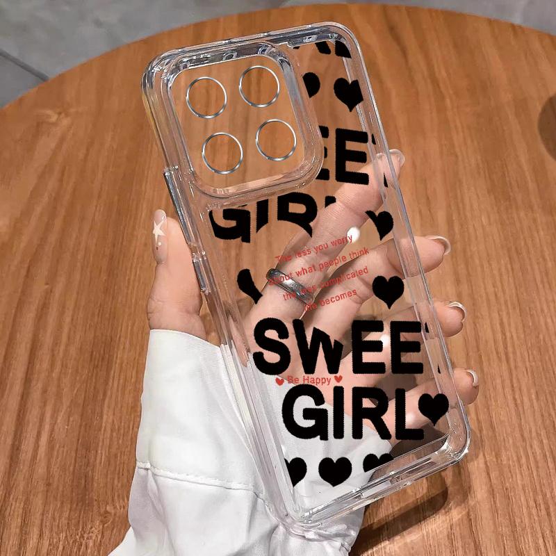 Pro Xiaomi 13t 11t Poco F6 X6 X5 Pro Redmi Note 13 12 11 10 Pro Shockproof Love Hearts Butterfly Soft silikonová ochrana objektivu Transparentní tenký kryt