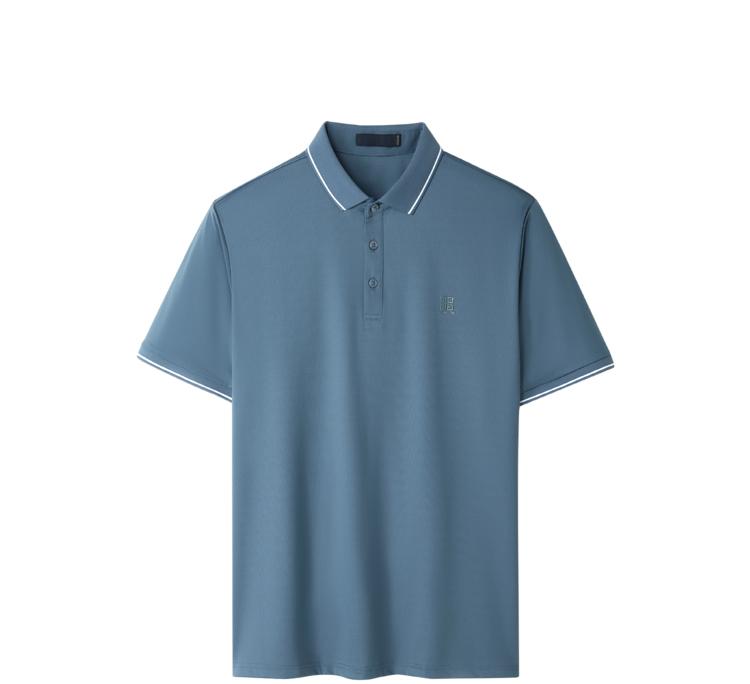 Iron free short sleeved polo shirt for spring and summer, new style, hanging and elastic, easy to take care of, cool top for men